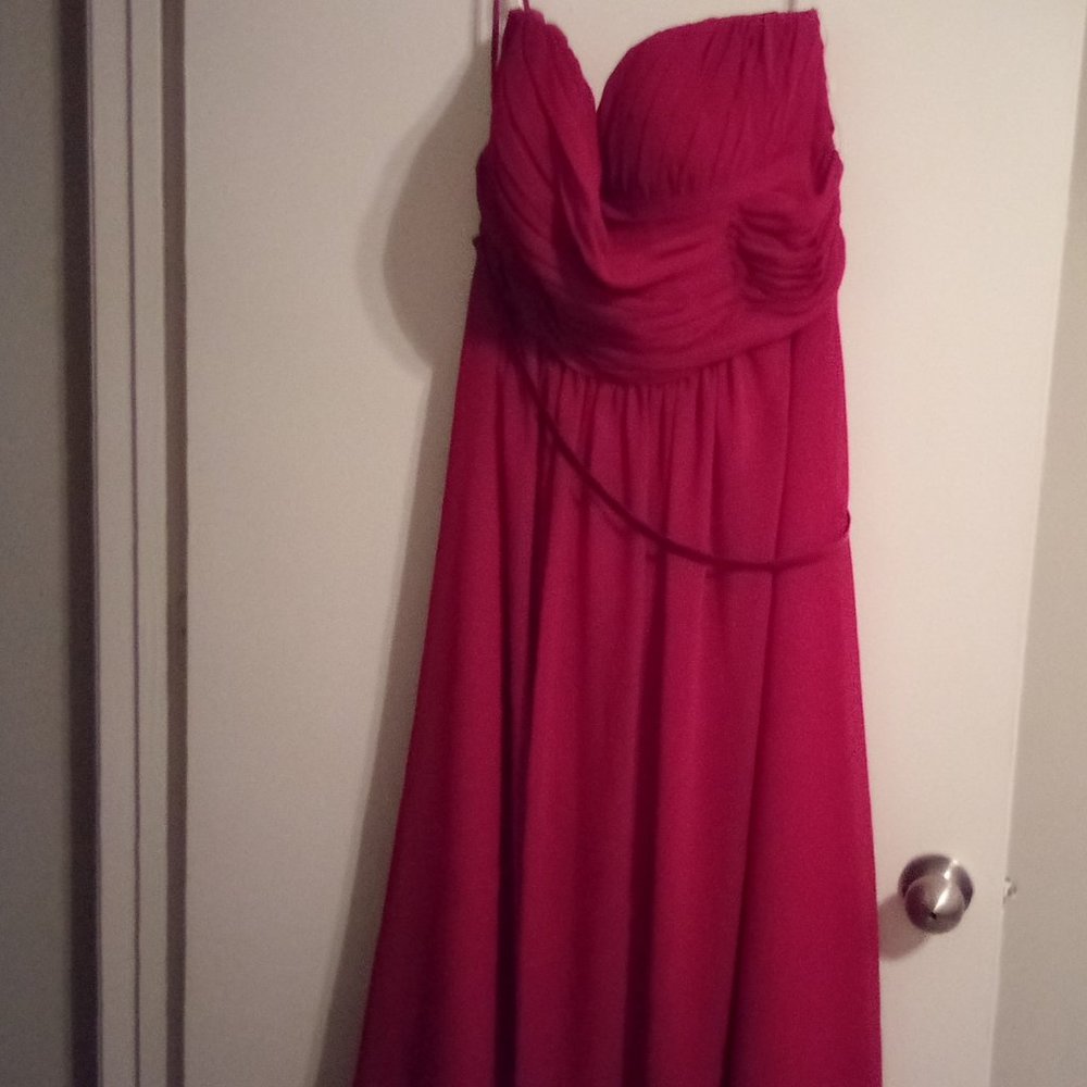 Floor Length Strapless Evening Gown